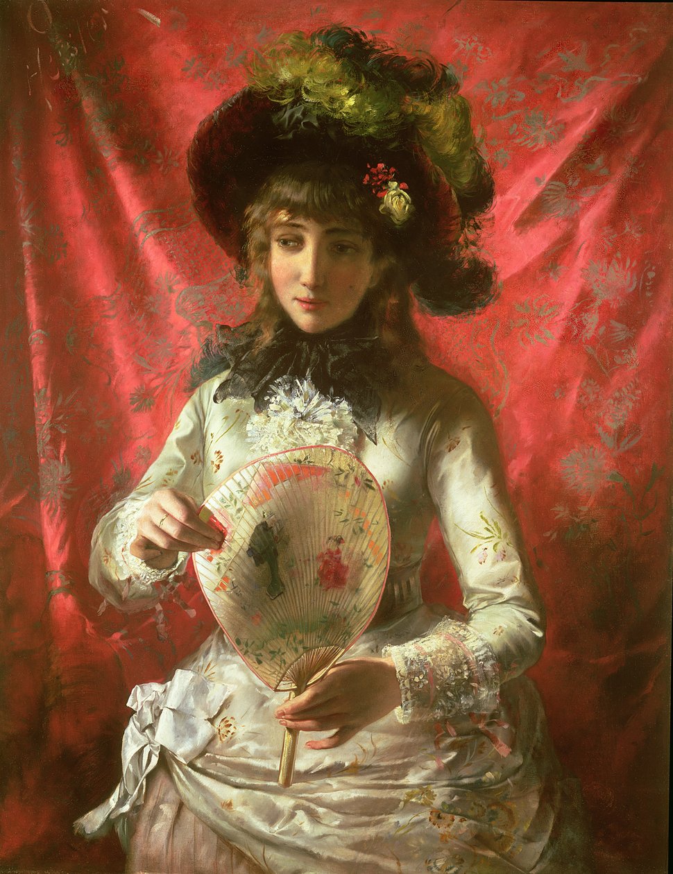 Ragazza con un ventaglio da Otto Rudolf Hessler