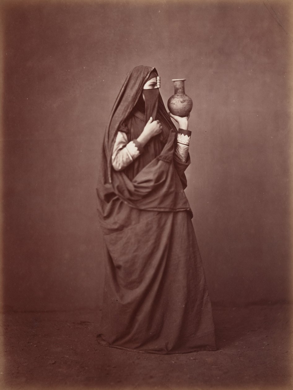 Ritratto di donna egiziana, c. 1870 (foto) da Otto Schoefft