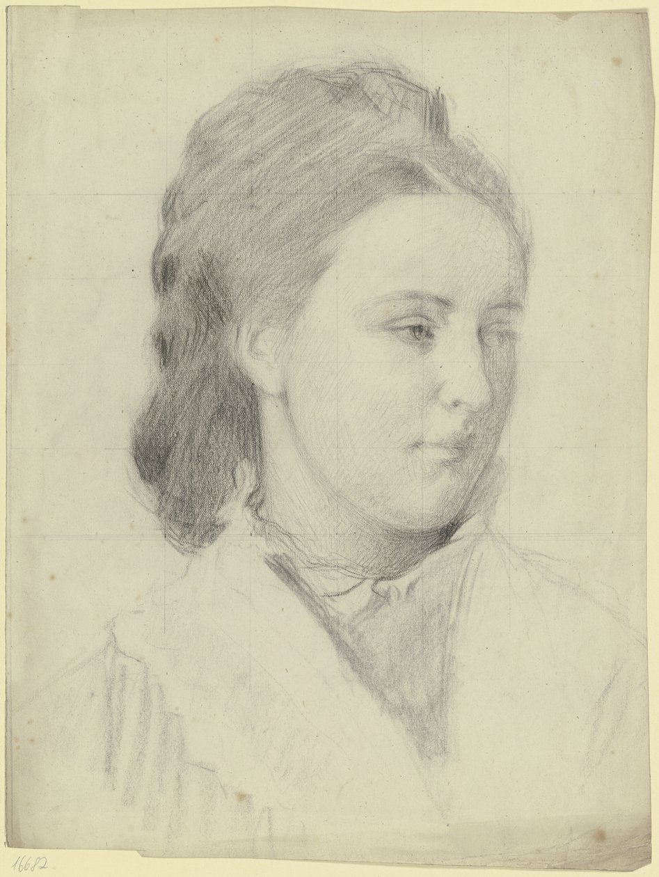 Ritratto di giovane donna di tre quarti da Otto Scholderer