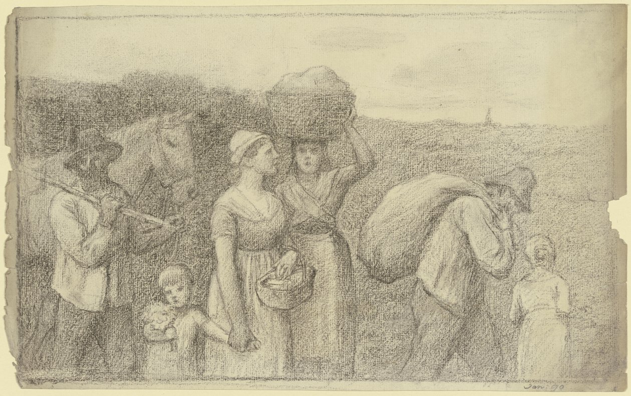 Lavoratori agricoli che tornano a casa da Otto Scholderer