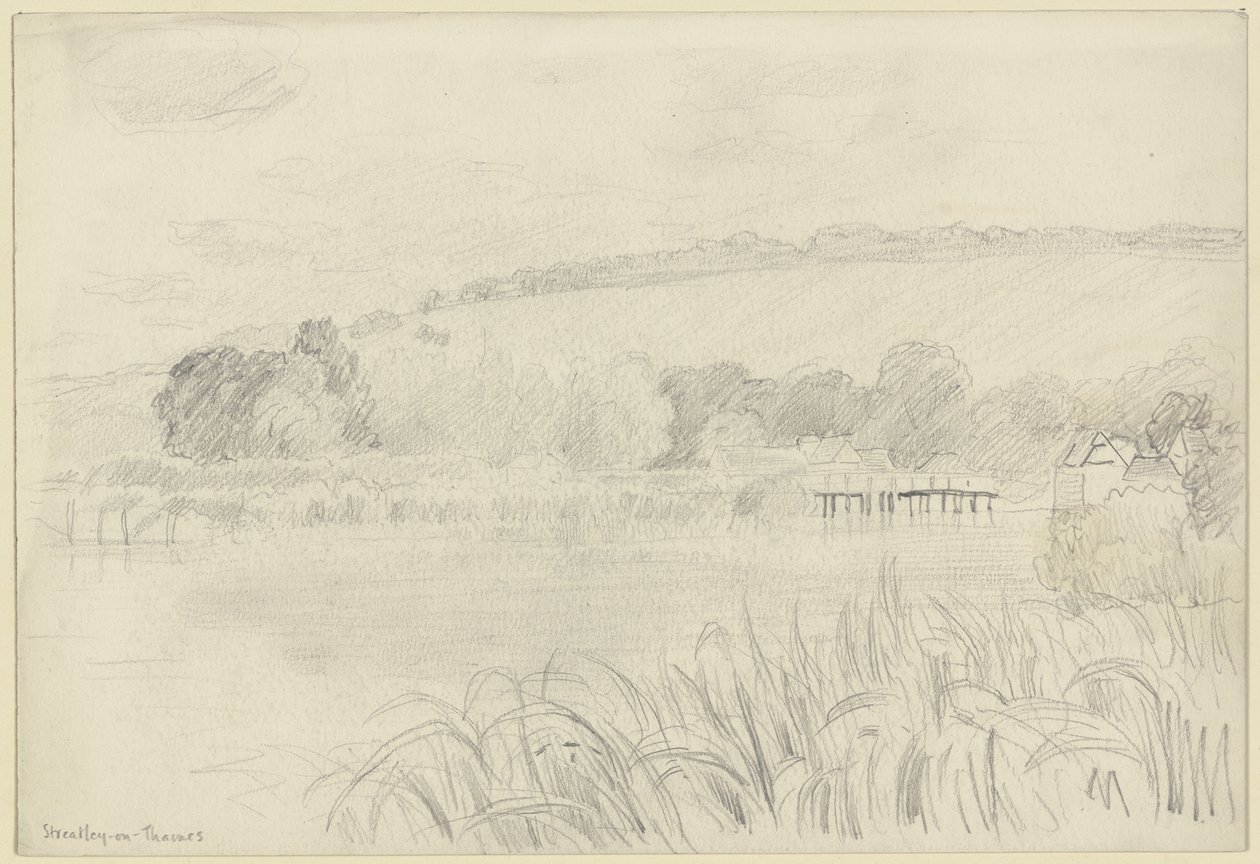 Paesaggio fluviale nei pressi di Streatley-on-Thames da Otto Scholderer