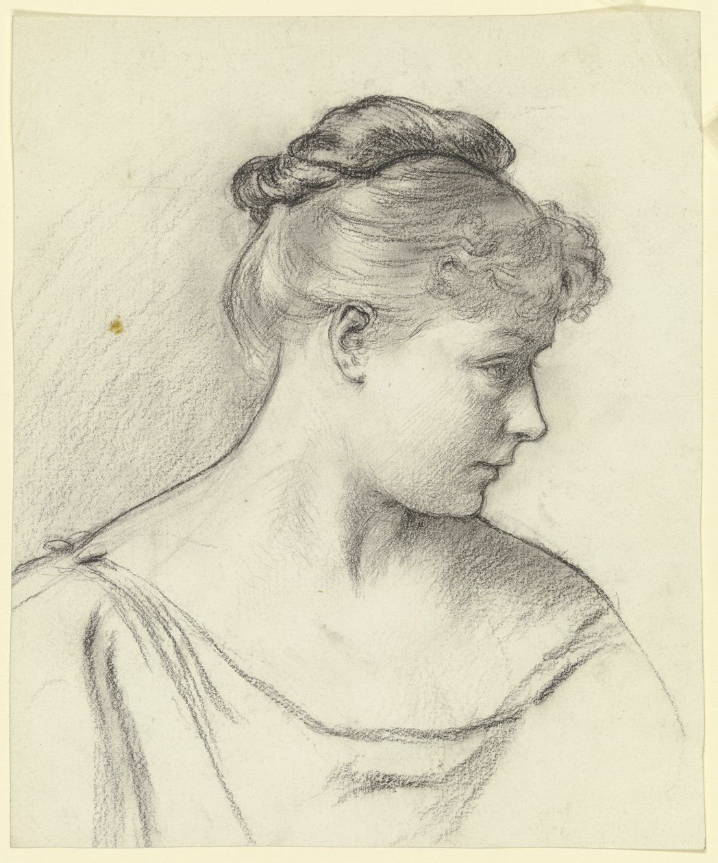 Testa della donna seduta da «Preparazione per il ballo in maschera» da Otto Scholderer