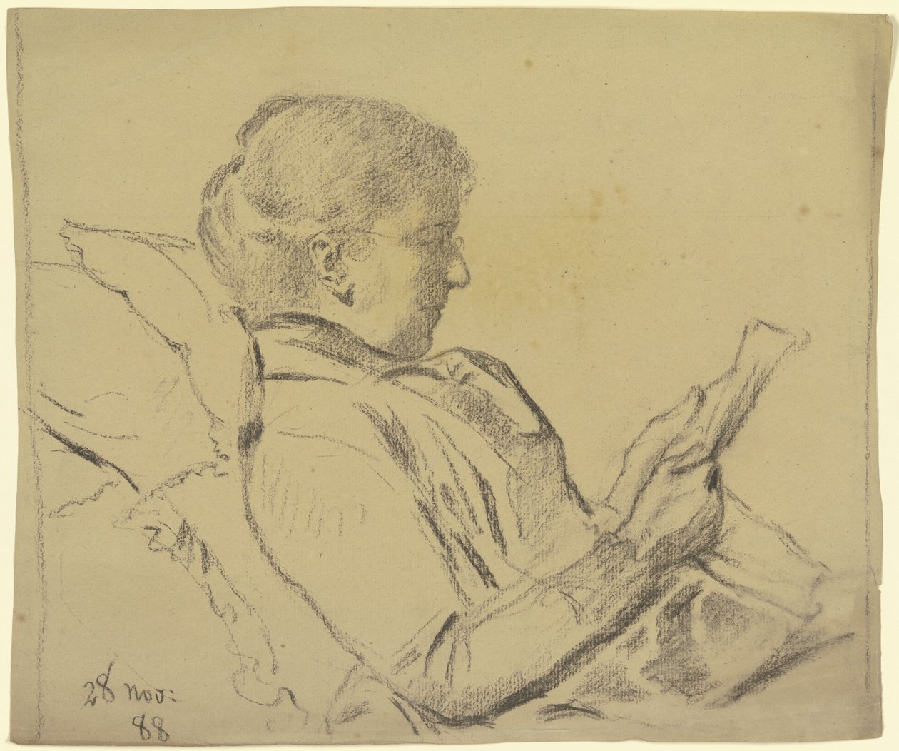 Luise Scholderer, mentre legge il giornale da Otto Scholderer