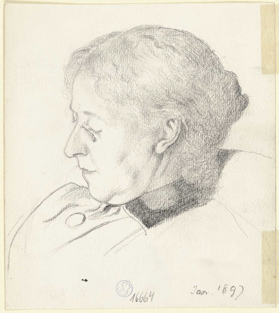 Luise Scholderer che dorme da Otto Scholderer