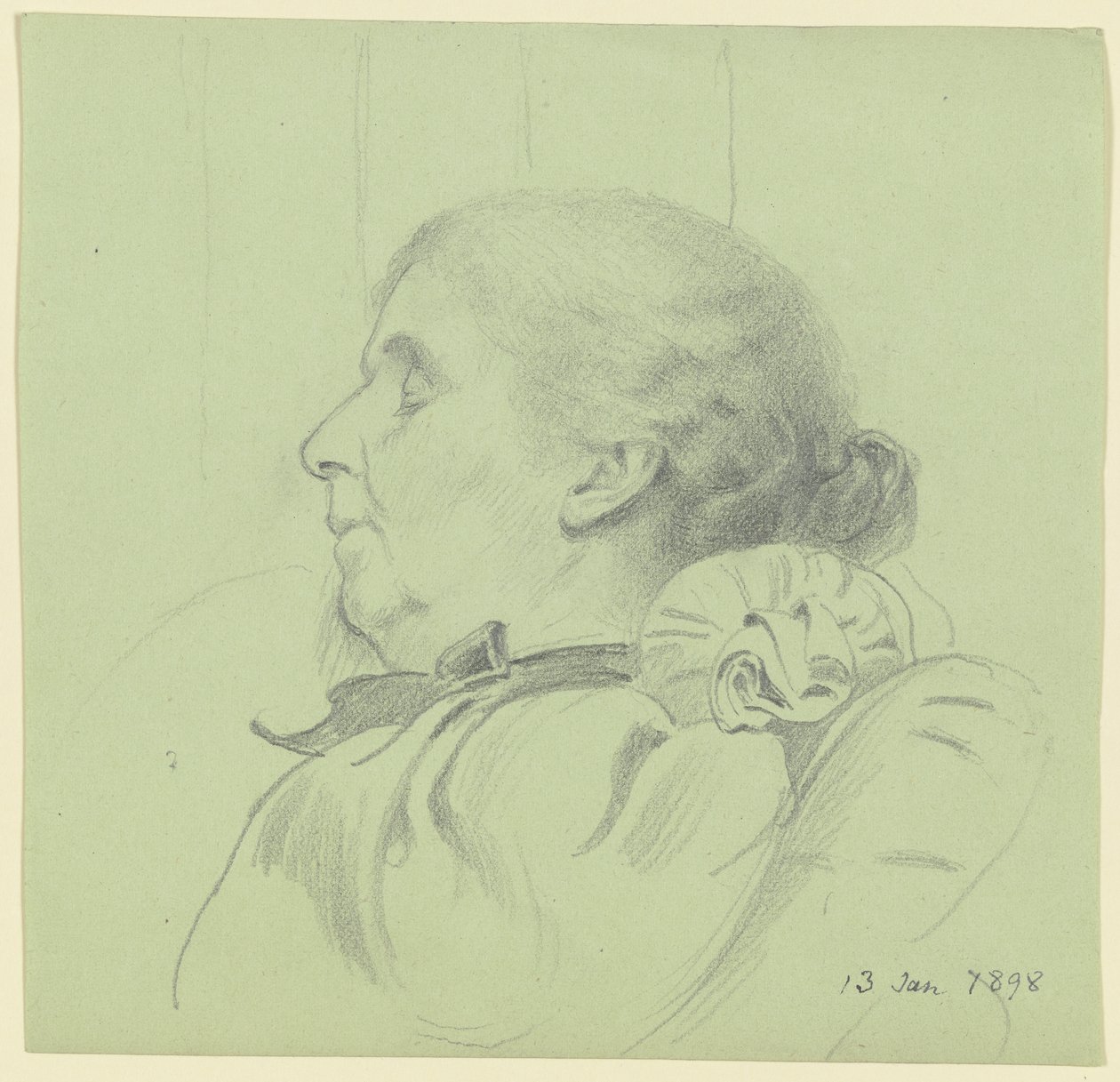 Luise Scholderer addormentata da Otto Scholderer