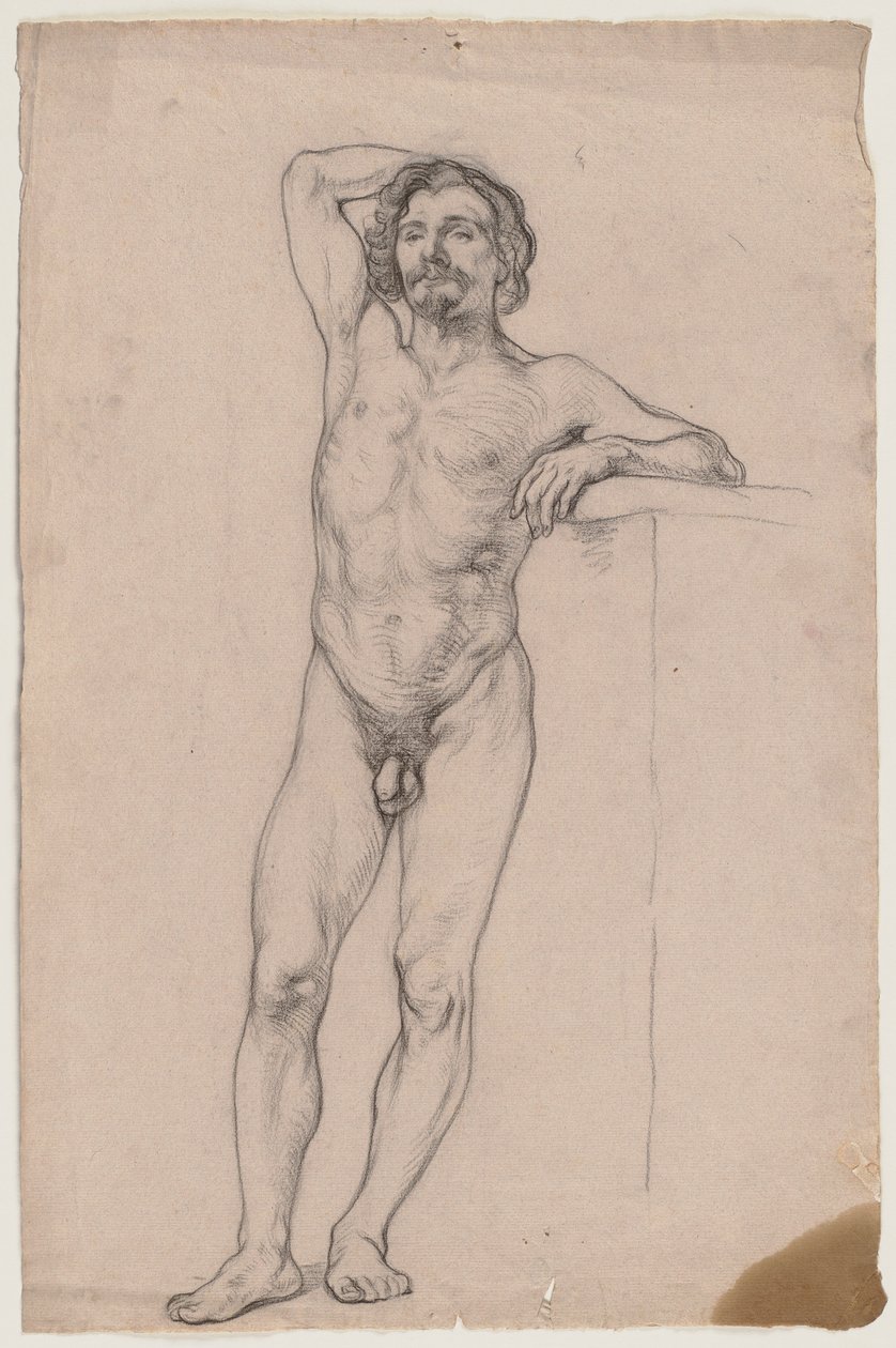 Nudo maschile in piedi da Otto Scholderer