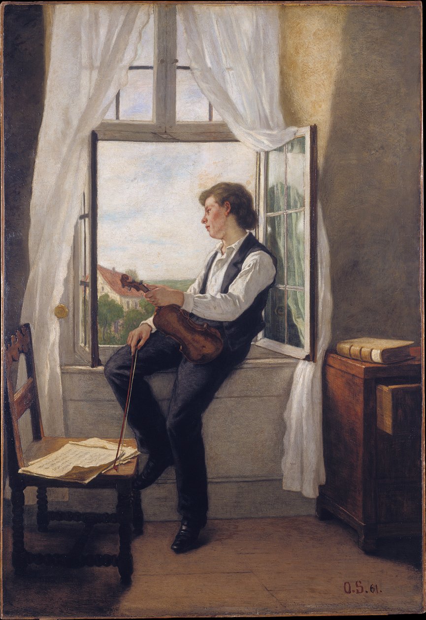 Il violinista alla finestra da Otto Scholderer