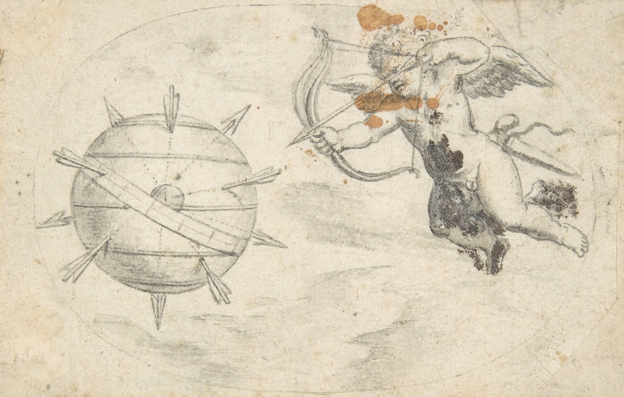 Cupido che scocca frecce al globo terrestre da Otto van Veen.