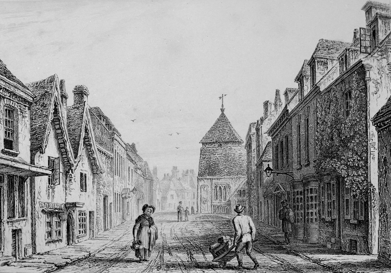 Cheesehill Street Winchester, c.1830 (incisione) da Owen Brown Carter