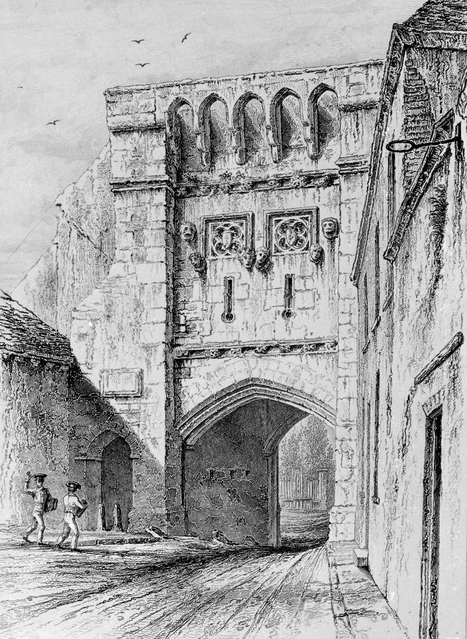 Porta Ovest Winchester, c.1830 da Owen Brown Carter