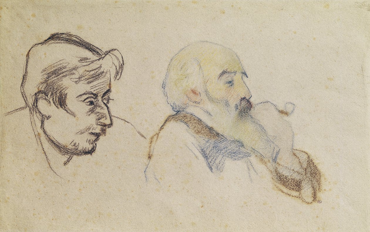 Ritratto di Pissarro di Gauguin e ritratto di Gauguin di Pissarro da P. and Pissarro, C. Gauguin