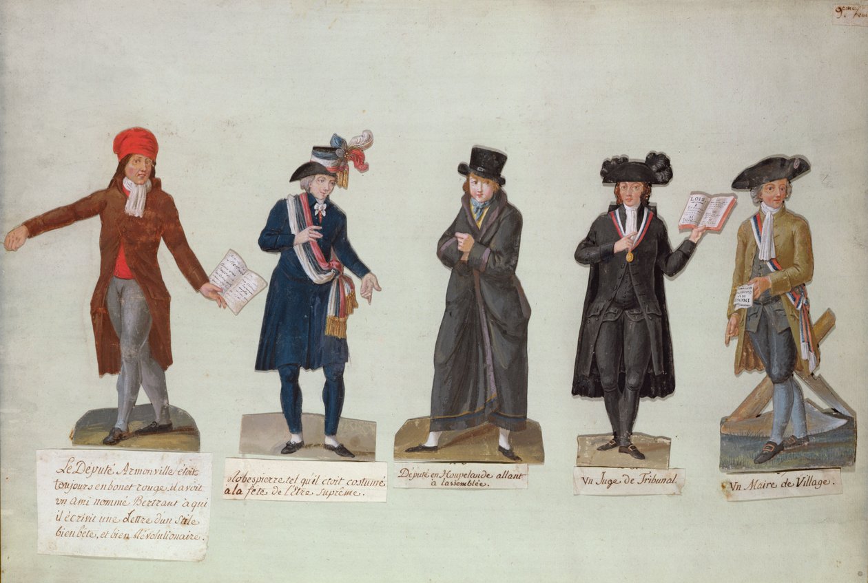 Deputato Armonville, Robespierre e funzionari del periodo della Rivoluzione Francese da P. A. and J.B. Lesueur