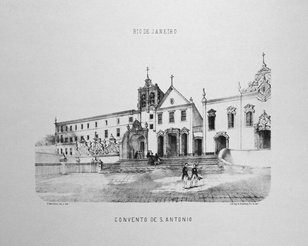 Convento di Santo Antonio del Largo da Carioca a Rio de Janeiro da P. G. Bertichem