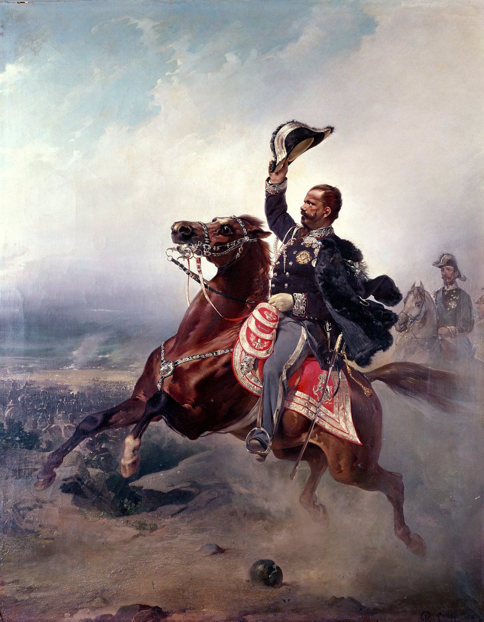 Ritratto di Vittorio Emanuele II (1820-78) Re di Sardegna e Italia da P. Litta