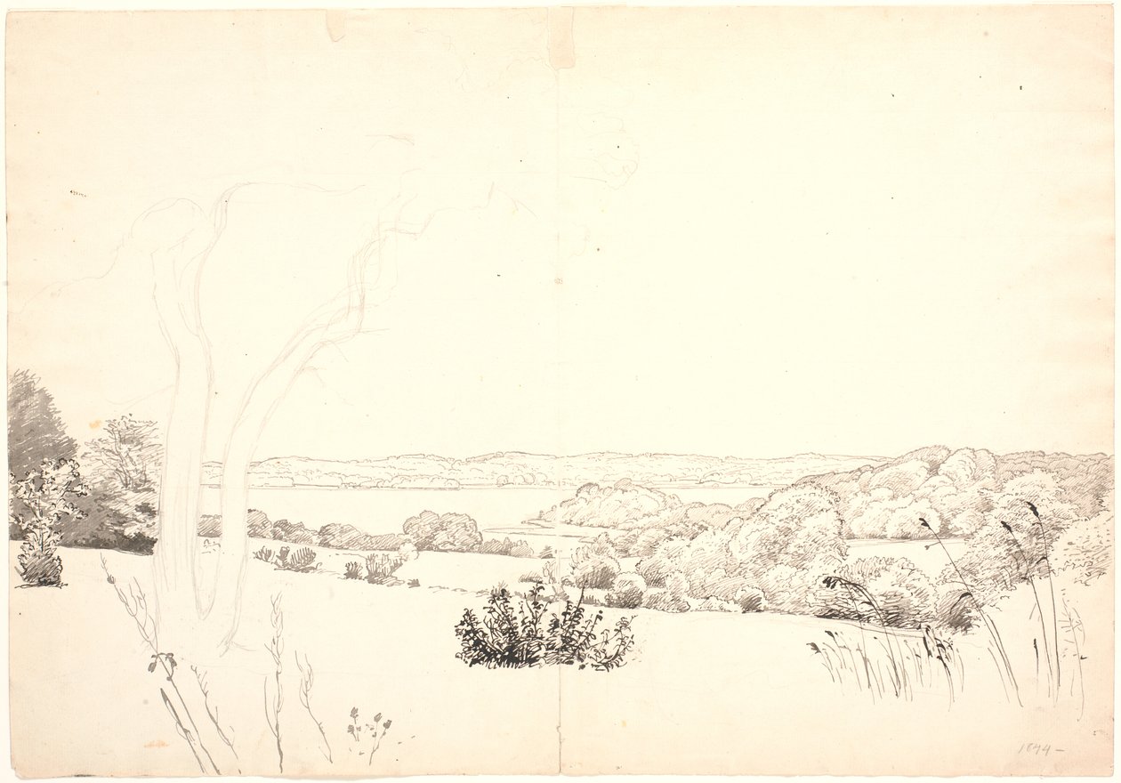 Paesaggio con vista sul lago Skarrit da P.C. Skovgaard