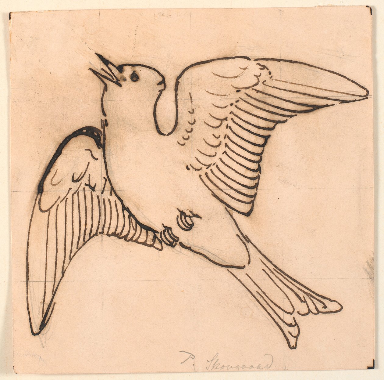 Allodola che canta. Bozzetto decorativo da P.C. Skovgaard