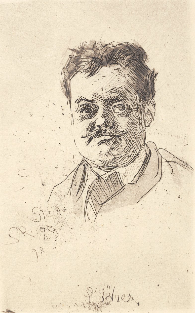 Ritratto di Carl Locher, di fronte da Peder Severin Krøyer