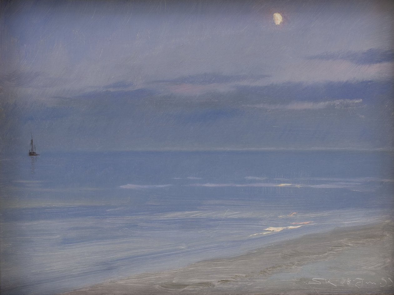 Spiaggia di Skagen al chiaro di luna da Peder Severin Krøyer