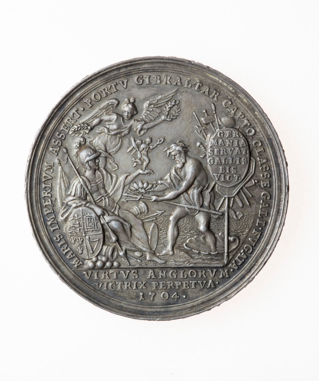 Medaglia commemorativa delle vittorie britanniche, 1704 da P. H. Muller