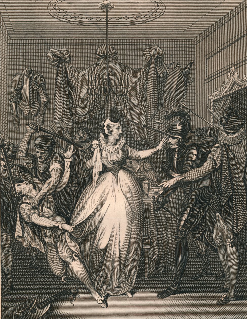 La morte di Rizzio, 1566, 1794-1812 da P Rothwell
