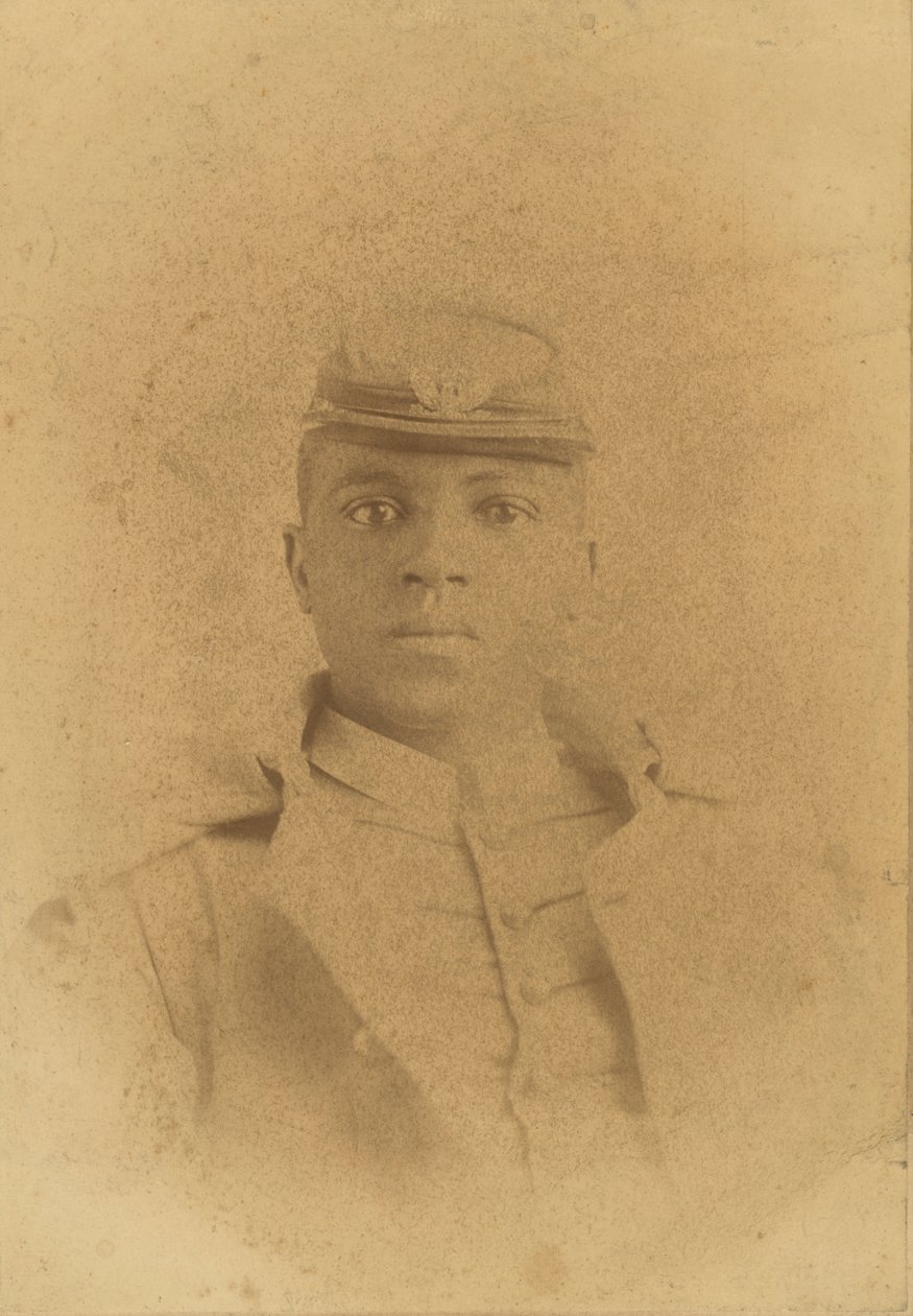 Carta da visita del colonnello Charles Young come cadetto a West Point, 1889 da Pach Bros