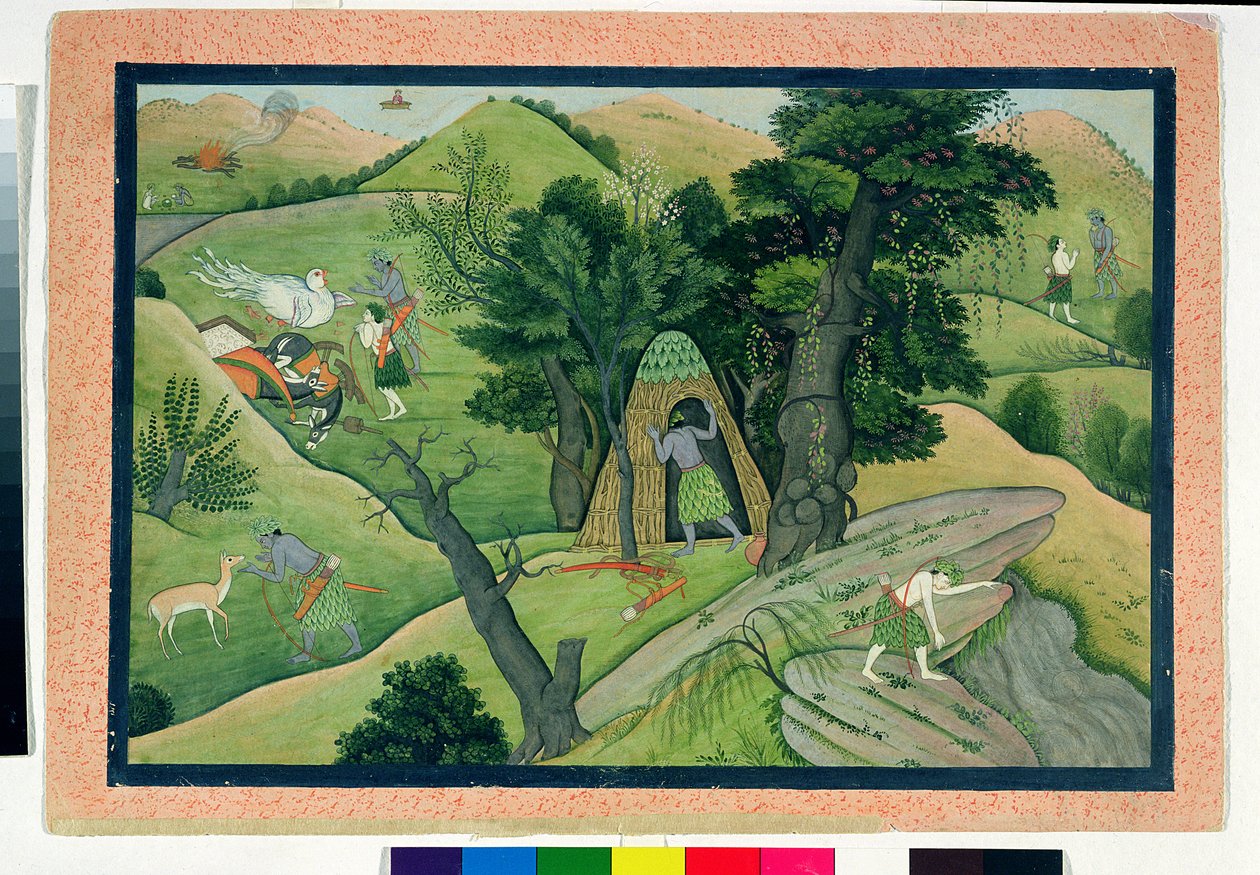 Rama e Lakshmana vagano in cerca di Sita, dal Ramayana, Kangra, Himachal Pradesh, 1780 da Pahari School