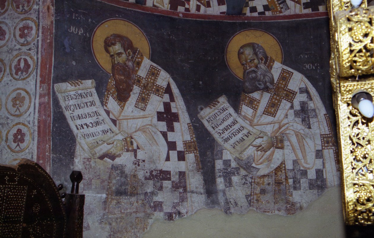 Affreschi nella Chiesa della Theotokos da Painters Michael Ephtichius