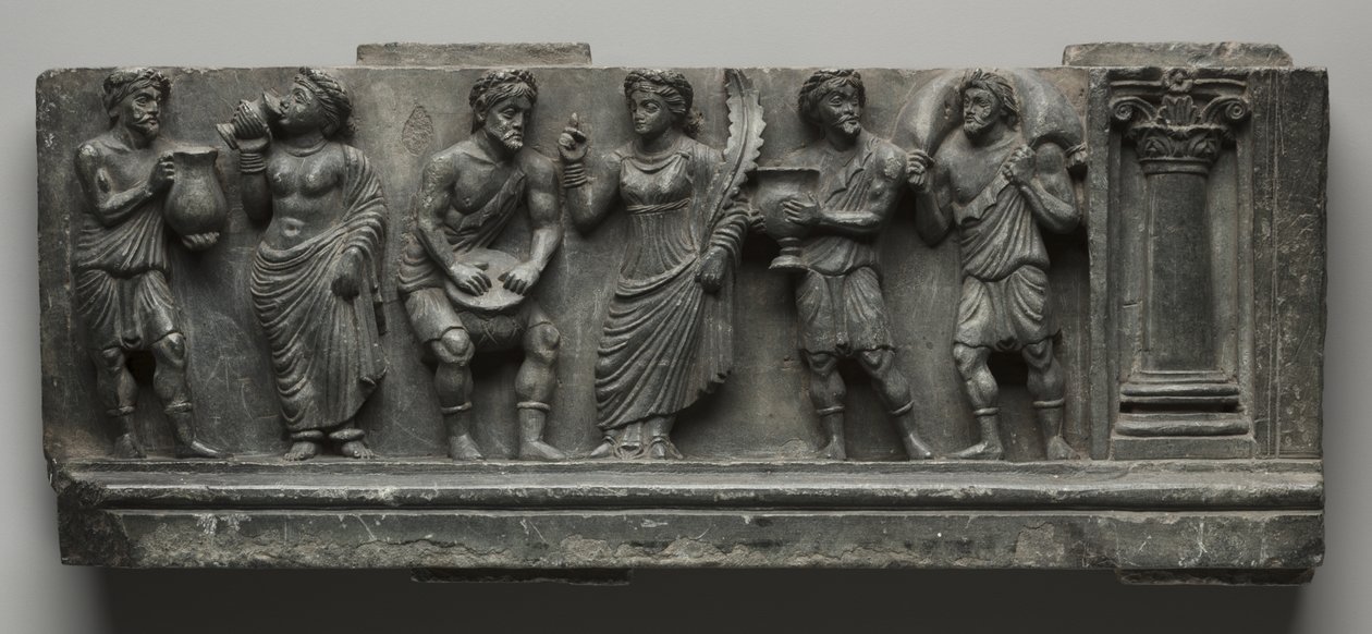 Rilievo bacchico, Pakistan, Gandhara, area di Buner, primo periodo Kushan (1-320 d.C.) da Pakistani School