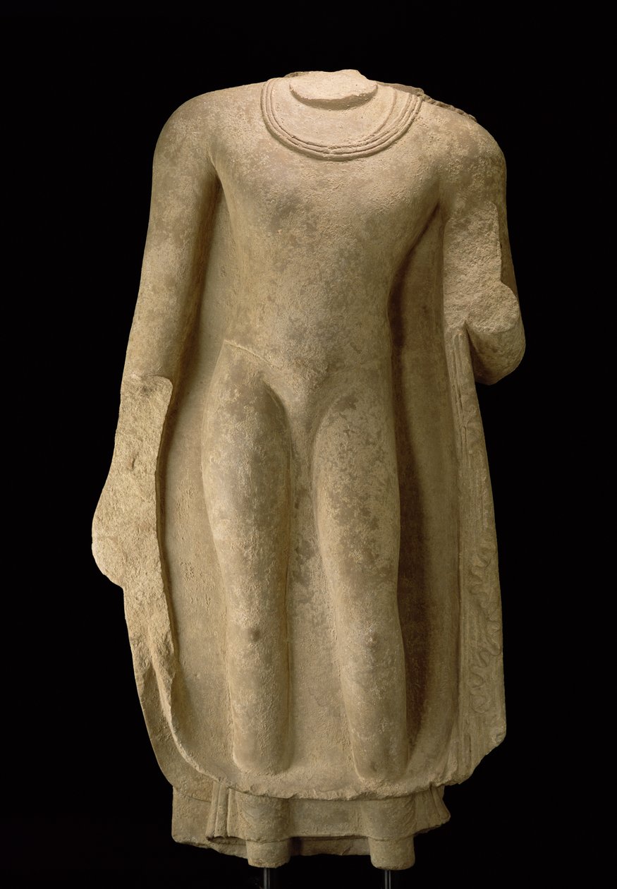 Figura in piedi del Buddha (testa mancante), Gandhara da Pakistani School