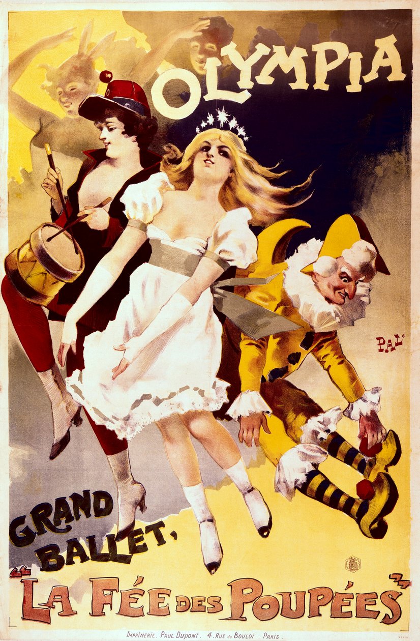 La Fée des Poupées, manifesto pubblicitario per il grande balletto al teatro Olympia da Pal (1855 1942)