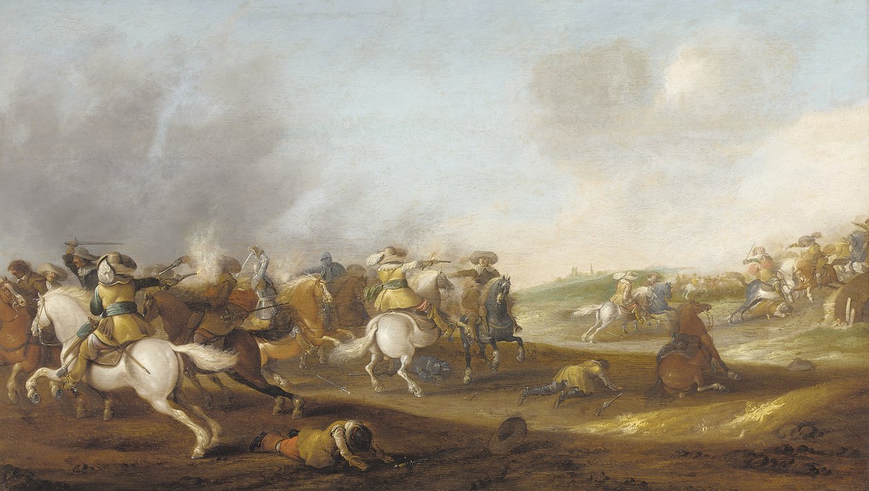 Uno Scontro di Cavalleria da Palamedes Palamedesz