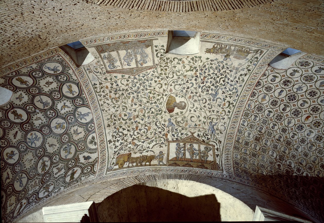 Arte paleocristiana: scena di raccolta (dettaglio) da Paleo Christian