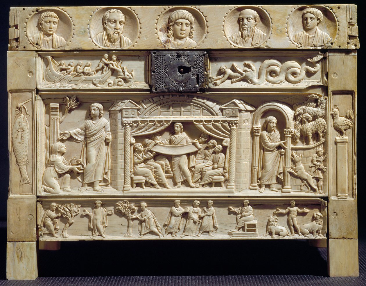 Arte paleocristiana: Reliquiario decorato con scene dell