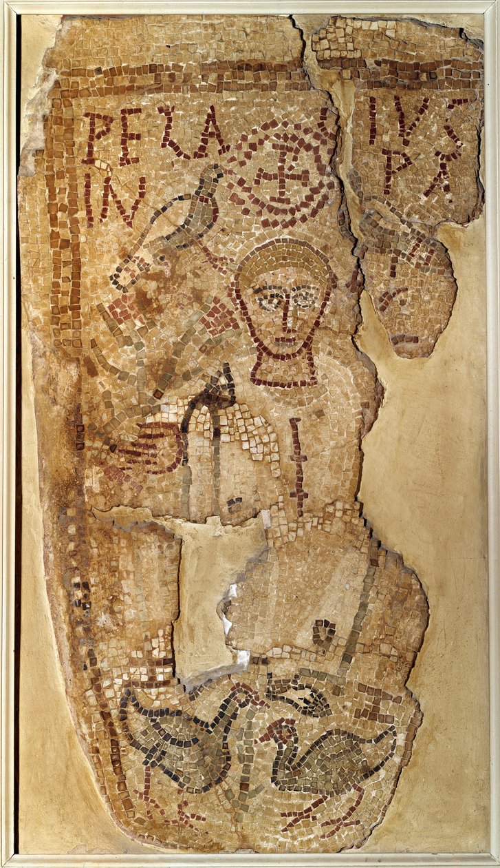 Antichità paleocristiana: Rappresentazione del monaco asceta Pelagio (350-420) da Paleo Christian Paleo Christian