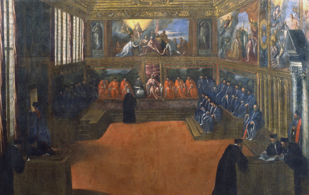 Il Doge di Venezia visita la Santa Sede da Palma Il Giovane