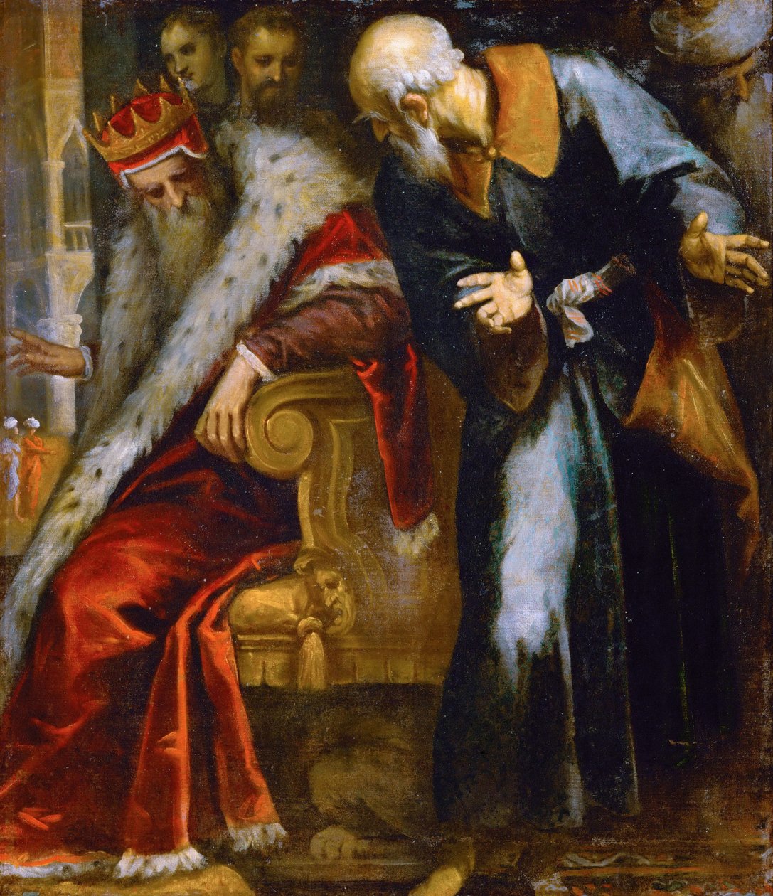Il profeta Nathan rimprovera il re Davide, di Palma il Giovane, Jacopo, il Giovane da Palma Il Giovane