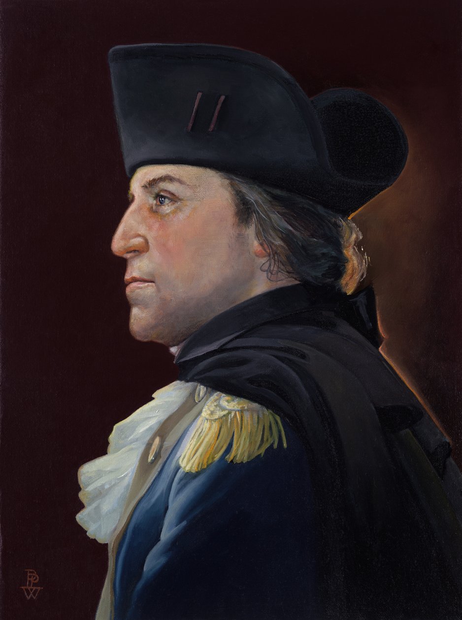 Di fronte al nemico - George Washington, 2010 (olio su tela) da Pamela Patrick White