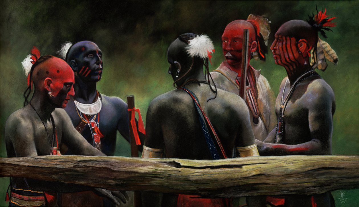 Contro il recinto, 2004 (pastello) da Pamela Patrick White