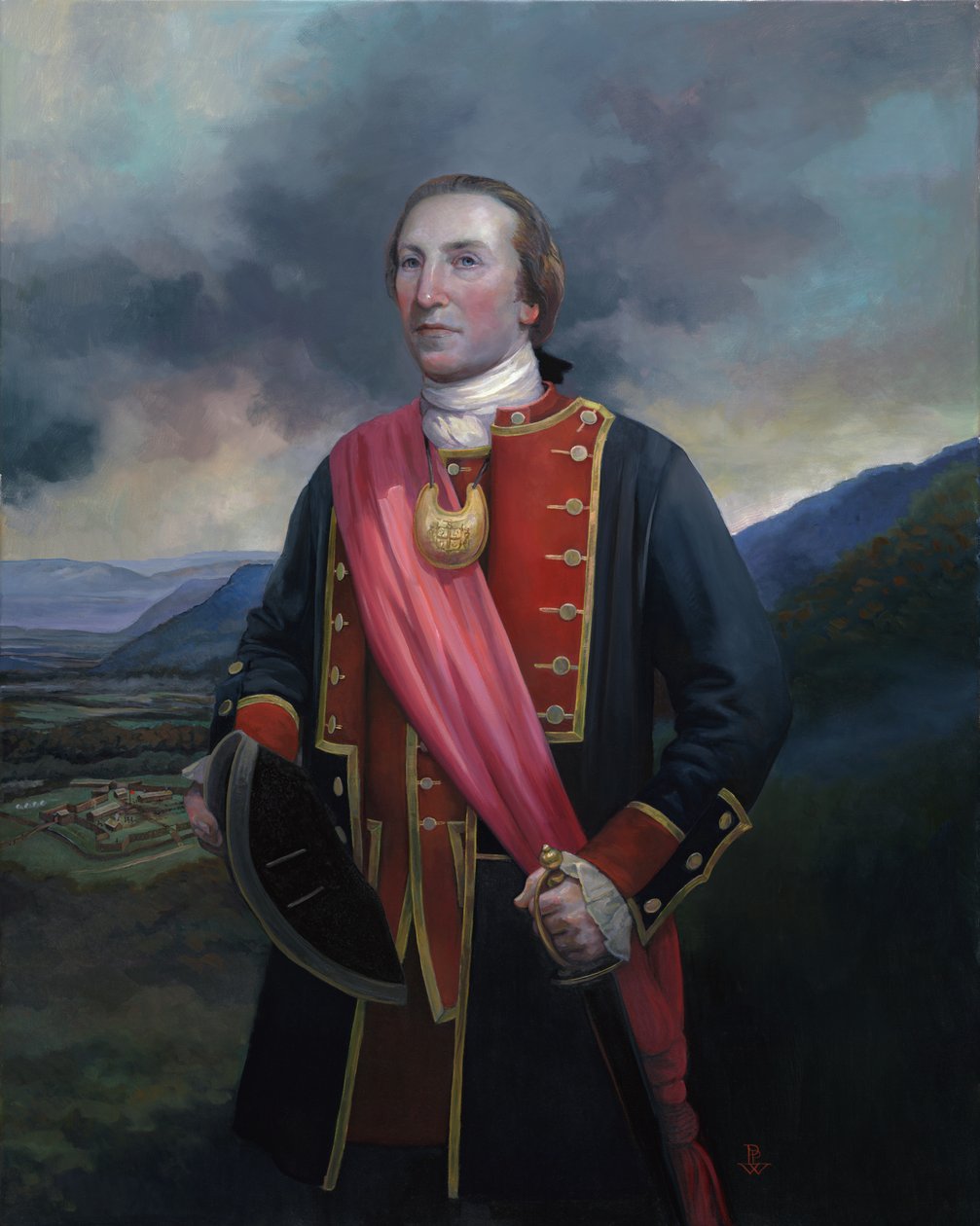 Giovane George Washington, 2014 (olio su tela) da Pamela Patrick White