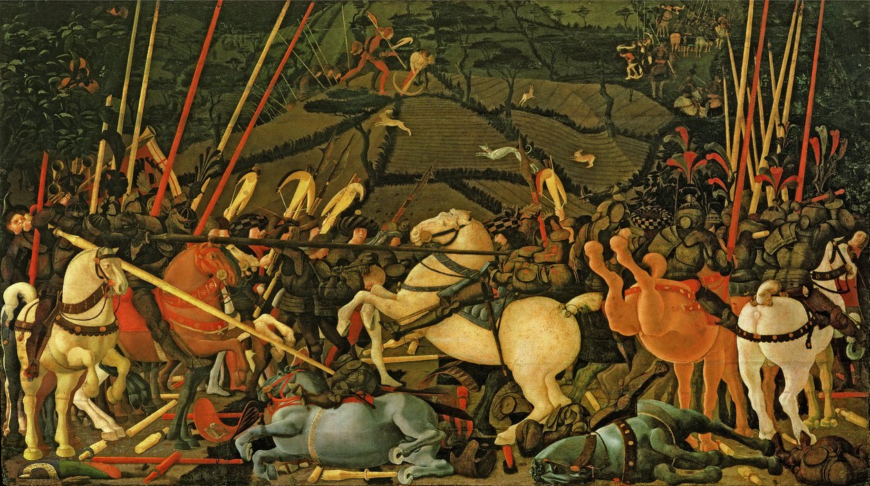 La battaglia di San Romano nel 1432, c.1456 da Paolo Uccello