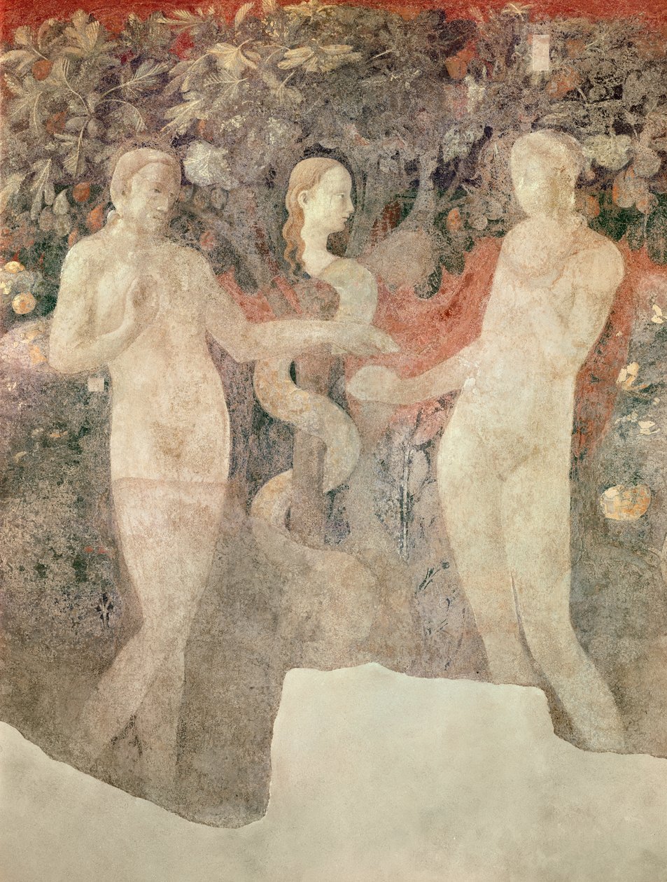 La creazione di Eva e il peccato originale (dettaglio), 1430 da Paolo Uccello
