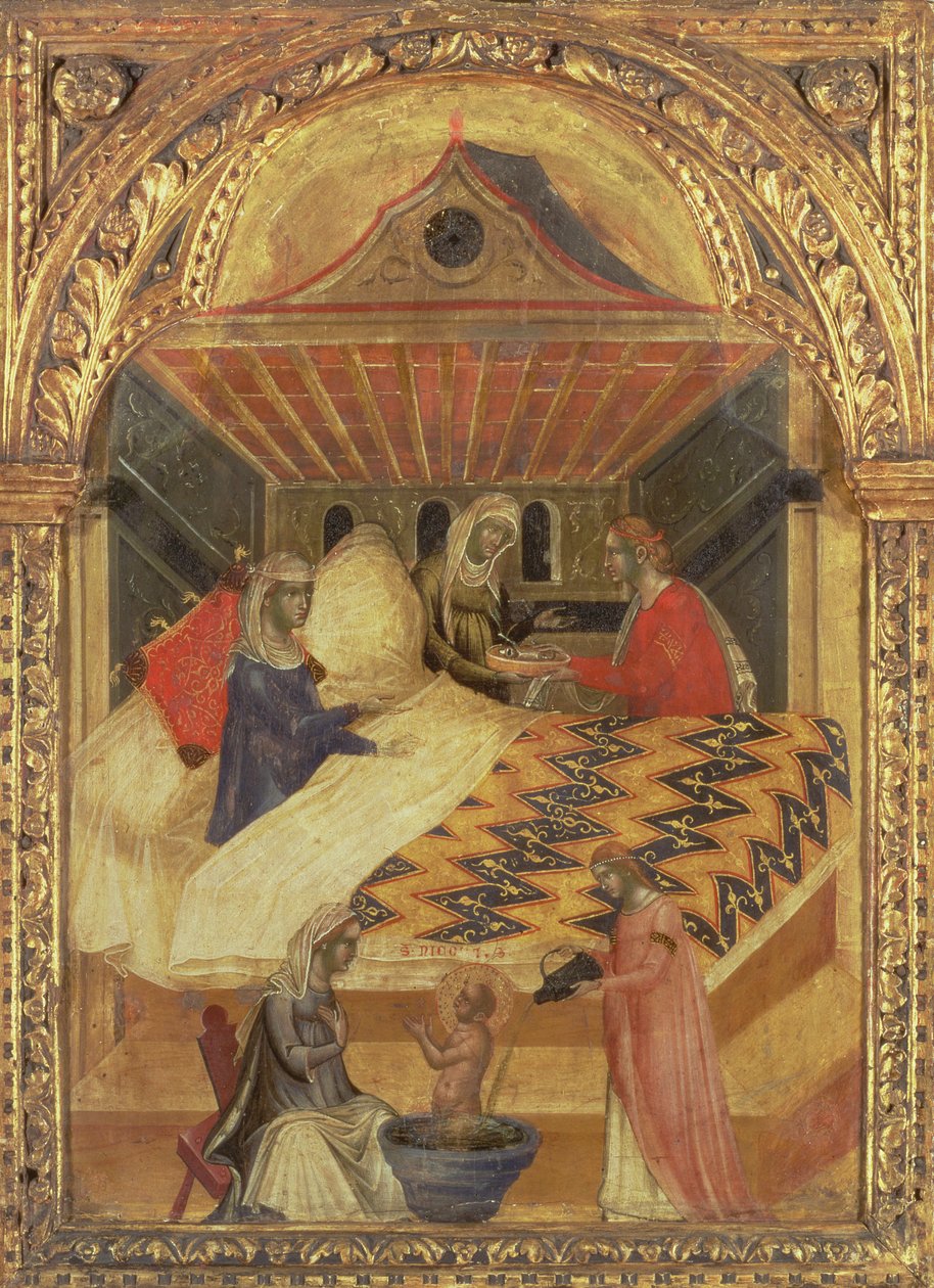 La nascita di San Nicola, c.1345 da Paolo Veneziano