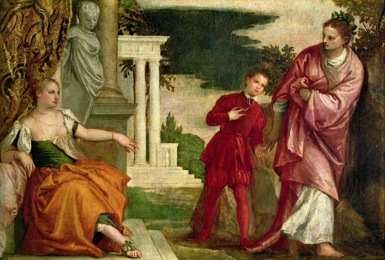 Un giovane tra virtù e vizio da Paolo Veronese