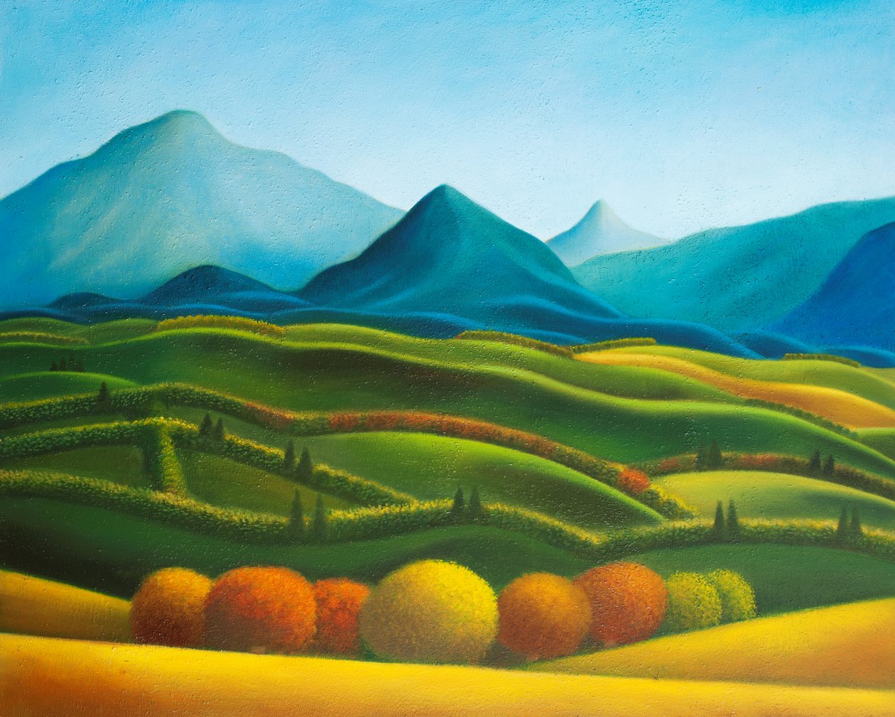 Paysage n°3: Allegro Pastorale, 2019 (olio su tavola) da Paolo Perfranceschi