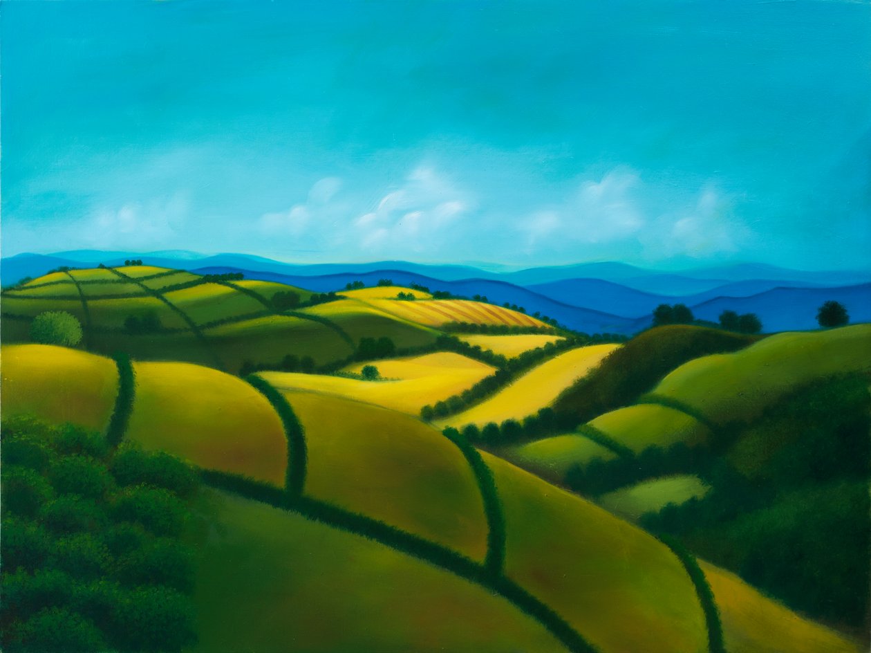 Paysage n°4: I colli bolognesi, 2022 (olio su tavola) da Paolo Perfranceschi