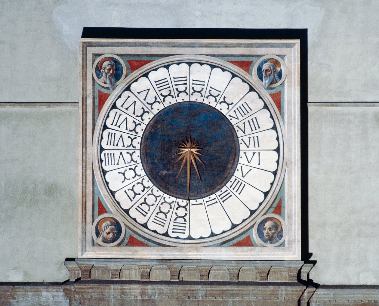 Quadrante con teste di profeti da Paolo Uccello