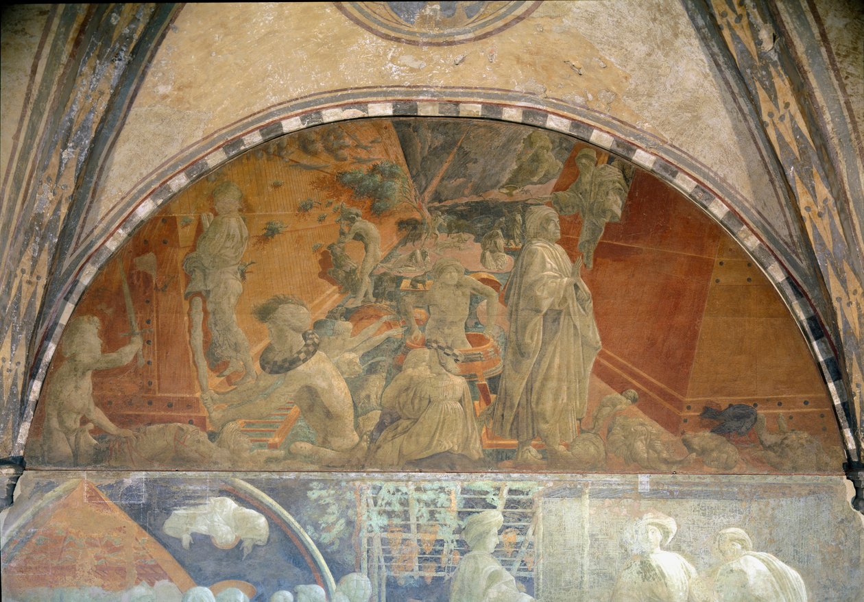 La vita di Noè, il diluvio e il ritiro delle acque - Affresco da Paolo Uccello