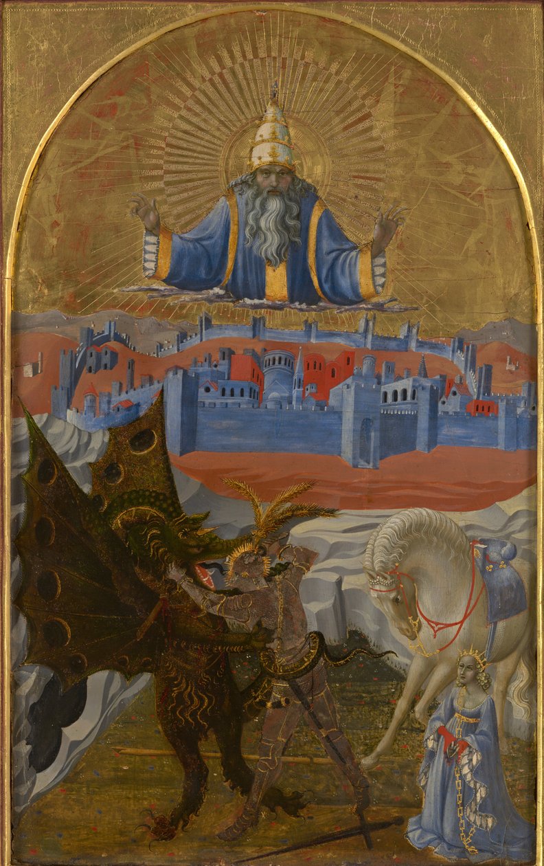 St. Georg tötet den Drachen da Paolo Uccello