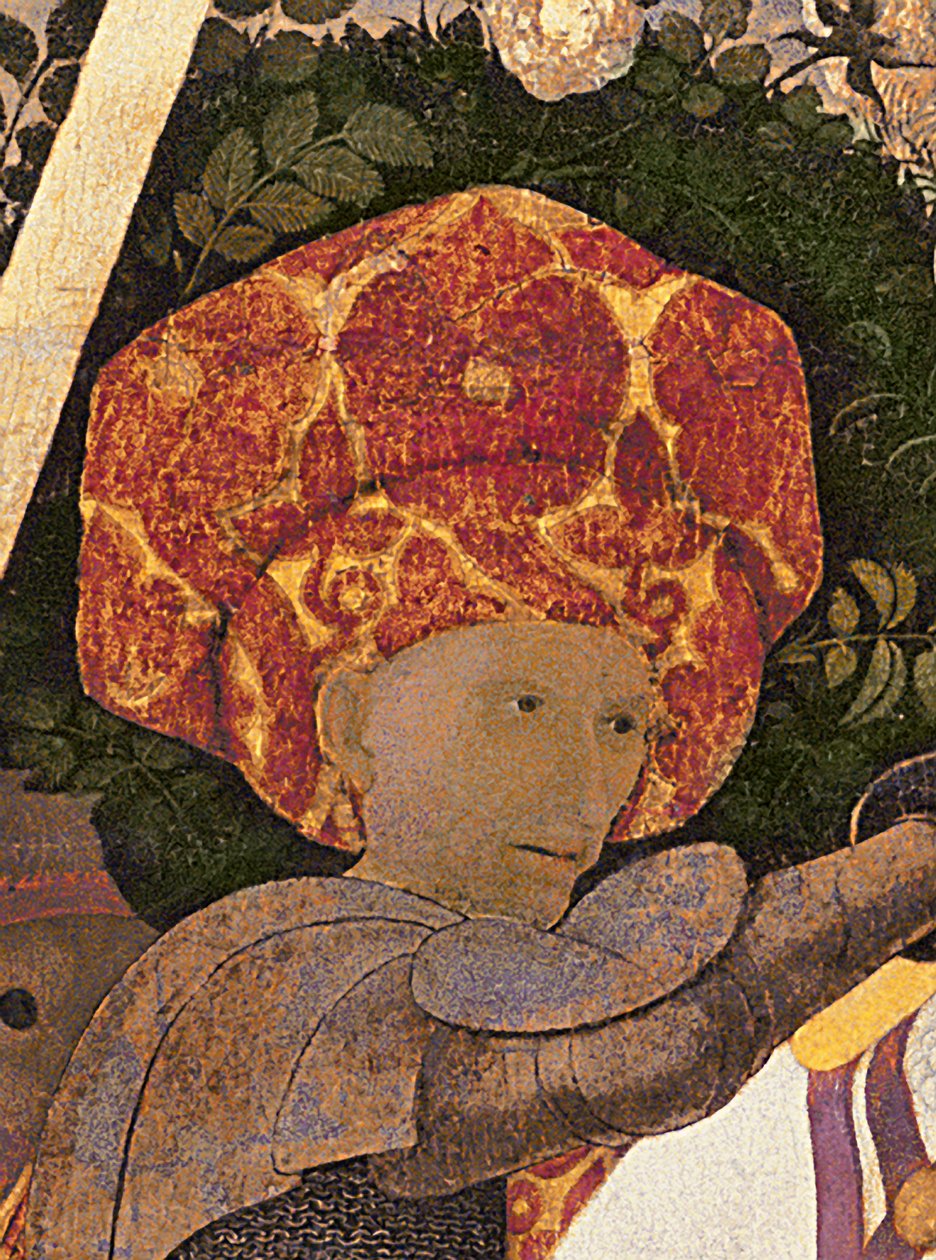 La Battaglia di San Romano, (dettaglio della testa di Niccolò da Tolentino) da Paolo Uccello