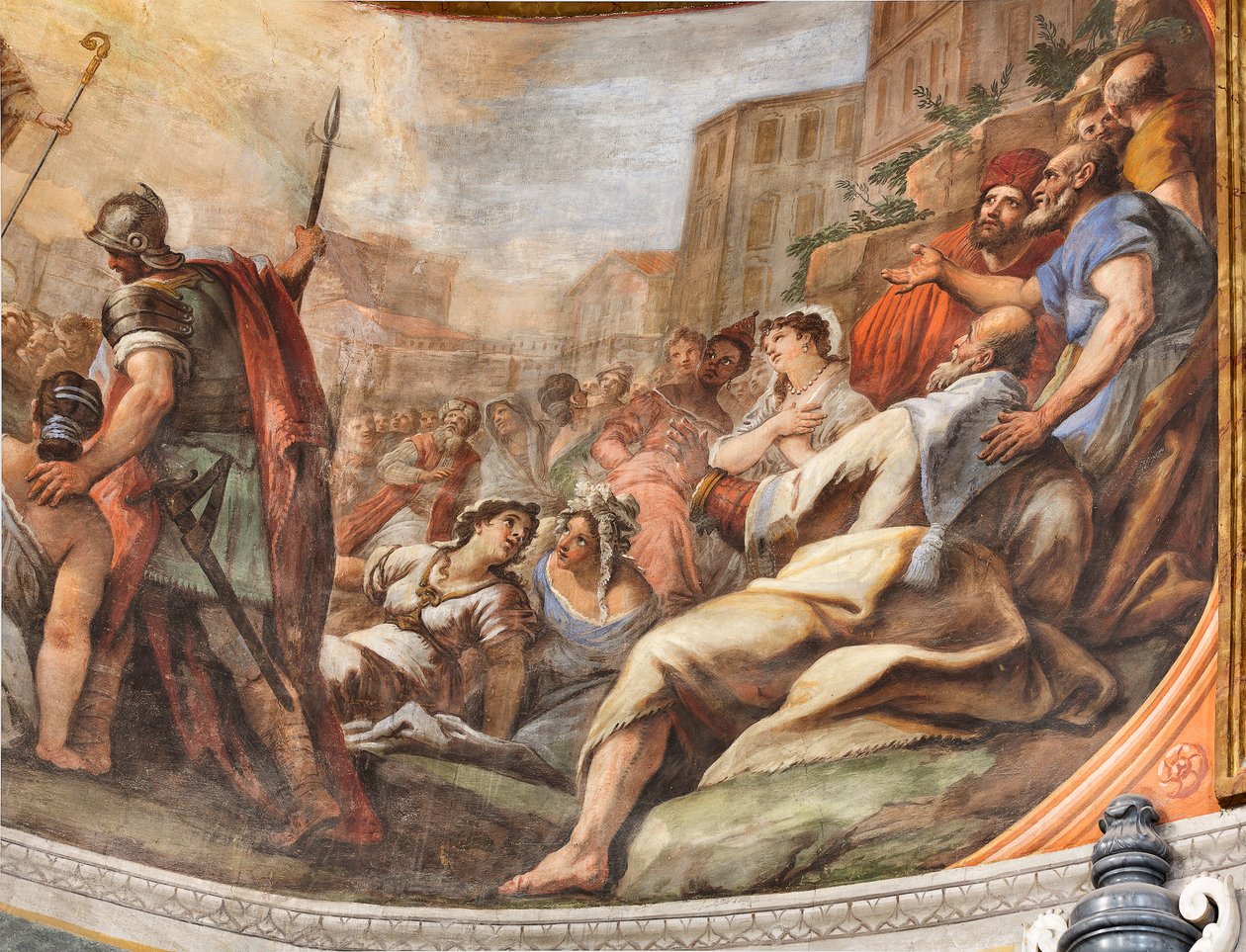 Affreschi di Paolo de Matteis del 1714 sulla volta e sul tamburo, raffiguranti la vita del Santo, Cappella di San Cataldo nella Cattedrale, Taranto, Italia (foto) da Paolo di Matteis